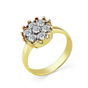 Кольцо из комбинированного золота Мастер Бриллиант с бриллиантом 20M1-508549-00-00 фото