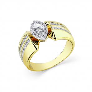 Кольцо из комбинированного золота Мастер Бриллиант с бриллиантом 20M1-508679-00-00 фото