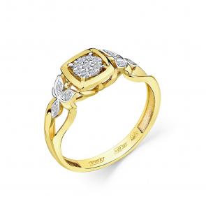 Кольцо из комбинированного золота Мастер Бриллиант с бриллиантом 20M1-508812-00-00 фото