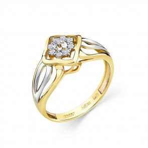 Кольцо из комбинированного золота Мастер Бриллиант с бриллиантом 20M1-508813-00-00 фото