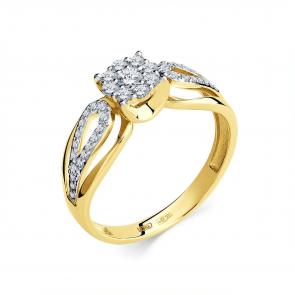 Кольцо из комбинированного золота Мастер Бриллиант с бриллиантом 20M1-508815-00-00 фото