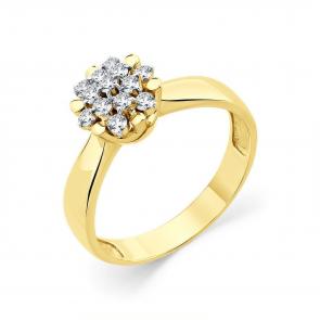 Кольцо из комбинированного золота Мастер Бриллиант с бриллиантом 20M1-509038-00-00 фото