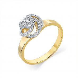 Кольцо из комбинированного золота Мастер Бриллиант с бриллиантом 20M1-509139-00-00 фото