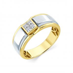 Кольцо из комбинированного золота Мастер Бриллиант с бриллиантом 20M1-509283-01-00 фото