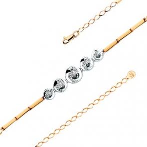 Браслет из комбинированного золота Мастер Бриллиант с бриллиантом 20M10-420405-00-00 фото