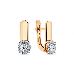 Серьги из комбинированного золота Мастер Бриллиант с бриллиантом 20M2-407087-50-00 фото