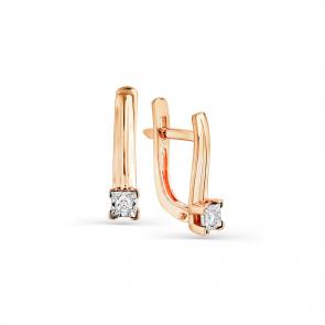 Серьги из комбинированного золота Мастер Бриллиант с бриллиантом 20M2-408031-00-00 фото