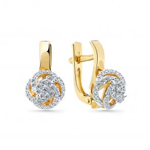 Серьги из комбинированного золота Мастер Бриллиант с бриллиантом 20M2-509139-00-00 фото