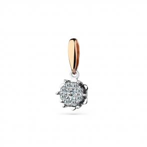 Подвеска из комбинированного золота Мастер Бриллиант с бриллиантом 20M3-407039-00-00 фото