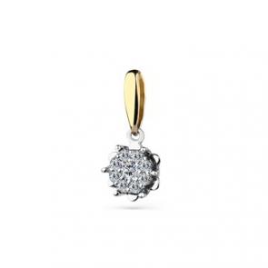 Подвеска из комбинированного золота Мастер Бриллиант с бриллиантом 20M3-507039-00-00 фото