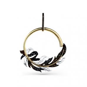 Подвеска из комбинированного золота Мастер Бриллиант с чёрным бриллиантом 20M3-530028-00-48 фото