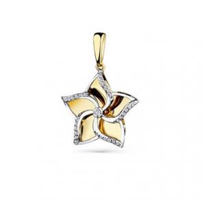 Подвеска из комбинированного золота Мастер Бриллиант с бриллиантом 20M3-530040-00-00 фото