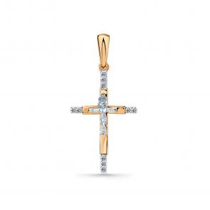 Подвеска из комбинированного золота Мастер Бриллиант с бриллиантом 20M8-480335-01-00 фото