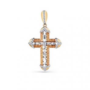 Подвеска из комбинированного золота Мастер Бриллиант с бриллиантом 20M8-480421-00-00 фото