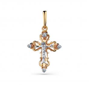 Подвеска из комбинированного золота Мастер Бриллиант с бриллиантом 20M8-480430-00-00 фото