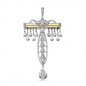 Подвеска из комбинированного золота Мастер Бриллиант с бриллиантом 20M8-580427-00-00 фото