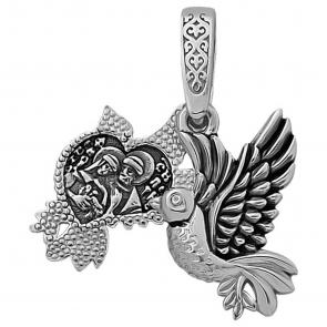 Подвеска из черненого серебра Петр и Февронья Высоковы 585 21-000837-115000 фото