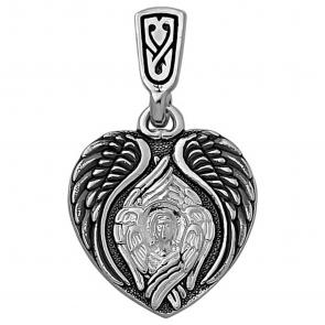 Подвеска-иконка из черненого серебра Ангел хранитель Высоковы 585 21-000838-115000 фото