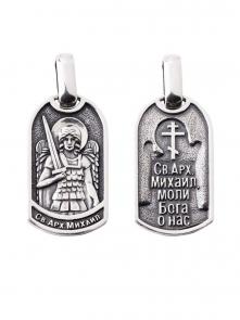 Подвеска-иконка Святой Архангел Михаил из черненого серебра  Высоковы 585 21-000867-115000 фото