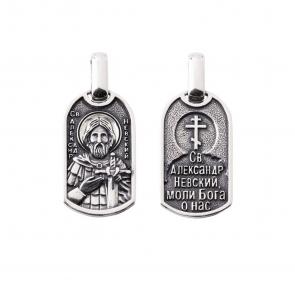 Серебряная подвеска-иконка Святой Александр Невский Высоковы 585 21-000868-115000 фото