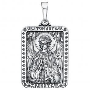 Подвеска-иконка Ангел Хранитель из черненого серебра Высоковы 585 21-000915-105000 фото