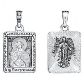 Подвеска-иконка из черненого серебра Божьей Матери Семистрельная Высоковы 585 21-000985-115000 фото
