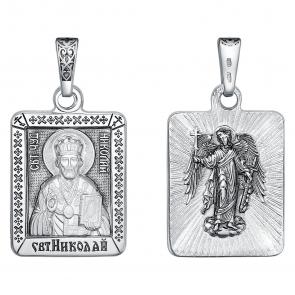 Подвеска-иконка Святитель Николай Чудотворец из черненого серебра  Высоковы 585 21-000987-115000 фото