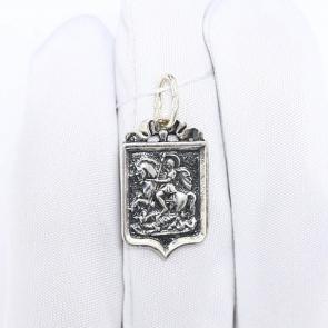 Подвеска-иконка из черненого серебра Великомученик Георгий Победоносец Высоковы 585 21-001012-105000 фото