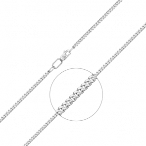 Цепь плетение Панцирное из белого золота Platina 21-0111-060-1120-17 фото