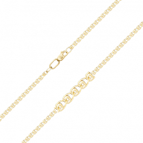 Цепь плетение Лав из лимонного золота Platina 21-0413-040-1130-17 фото