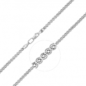 Цепь плетение Нонна из белого золота Platina 21-0511-050-1120-17 фото