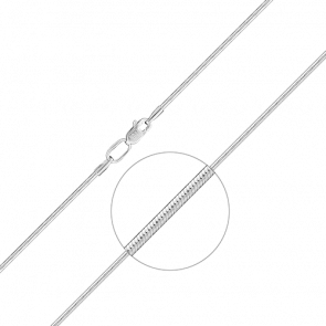 Цепь плетение Снейк (Тонда) из белого золота Platina 21-1010-035-1120-17 фото