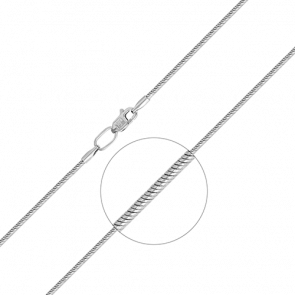 Цепь плетение Снейк (Тонда) из белого золота Platina 21-1010-040-1120-17 фото