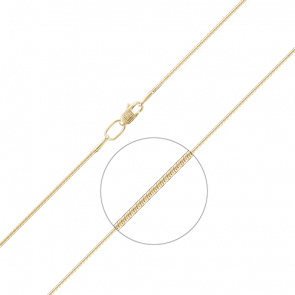 Цепь плетение Снейк (Тонда) из лимонного золота Platina 21-1012-025-1130-17 фото