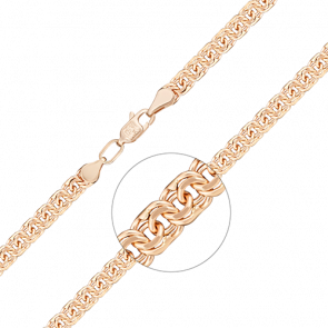 Золотая цепь плетение Бисмарк Platina 21-2703-080-1110-19 фото