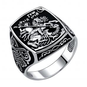 Серебряное кольцо Великомученик Георгий Победоносец TALANT 21-76-0000-15717 фото