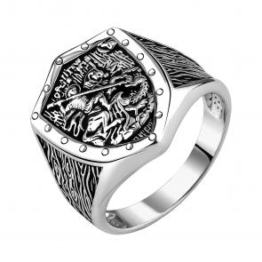 Серебряное кольцо Великомученик Георгий Победоносец TALANT 21-76-0000-15720 фото