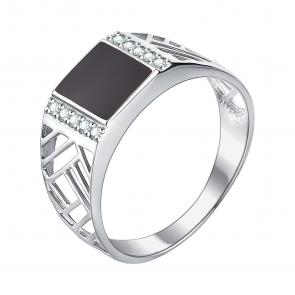 Серебряное кольцо TALANT с фианитом и эмалью 21-79-0001-28728 фото