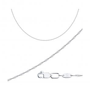 Цепь плетение Сингапур из белого золота SOKOLOV 2106020-3 фото