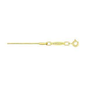 Цепь плетение Снейк (Тонда) из лимонного золота SOKOLOV 2108020-2 фото