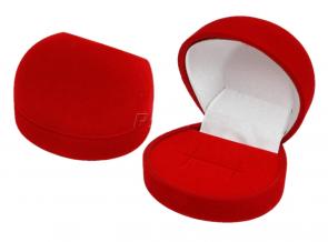 Футляр флокированный полукруглый под кольцо и серьги Классика 21201-к фото