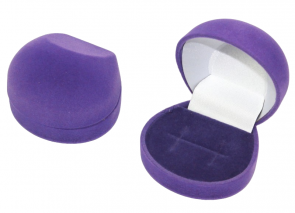 Футляр флокированный полукруглый под кольцо и серьги серия Классика 21201-лил фото