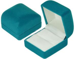 Футляр флокированный квадратный под кольцо и серьги серия Классика 21701-мв фото