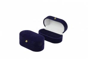Футляр флокированный овальный под кольцо и серьги серия Классика 21801-с фото