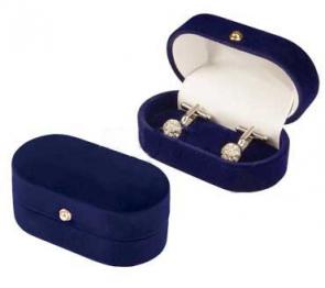 Футляр флокированный овальный под запонки серия Классика 21813-с фото