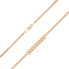 Золотой браслет плетение Двойное панцирное Platina 22-1703-040-1110-17 фото