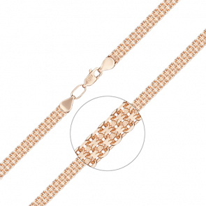 Золотой браслет плетение Бисмарк Platina 22-2103-060-1110-17 фото