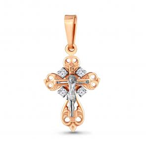 Золотая подвеска AQUAMARINE с фианитом 22037 фото