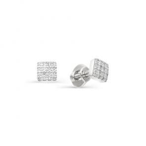 Серьги из белого золота АЛЬКОР с бриллиантом 22265-200 фото