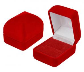 Футляр флокированный пирамида под кольцо и серьги серия Классика 23001-к фото